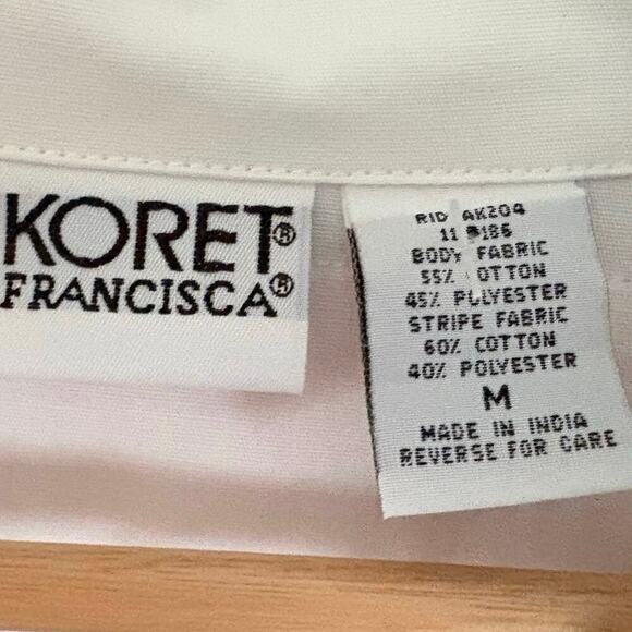 Koret Francisca Colorblock Seashell Zip Front Jacket Sz M 80s/90s Dead Stock Vtg - Picture 3 of 8